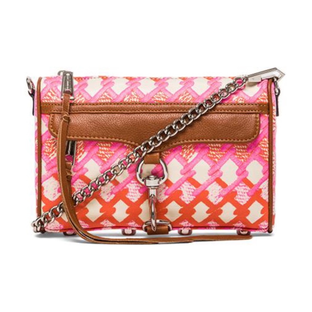 Rebecca Minkoff Mini MAC Bag pink/orange print